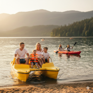 Сімейні вихідні: Оренда чотиримісних катамаранів та каяків